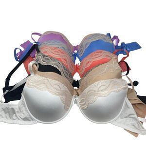 Just Intimates Satin & Lace Underwire Bras - Set of 6, NWOT sz 44D